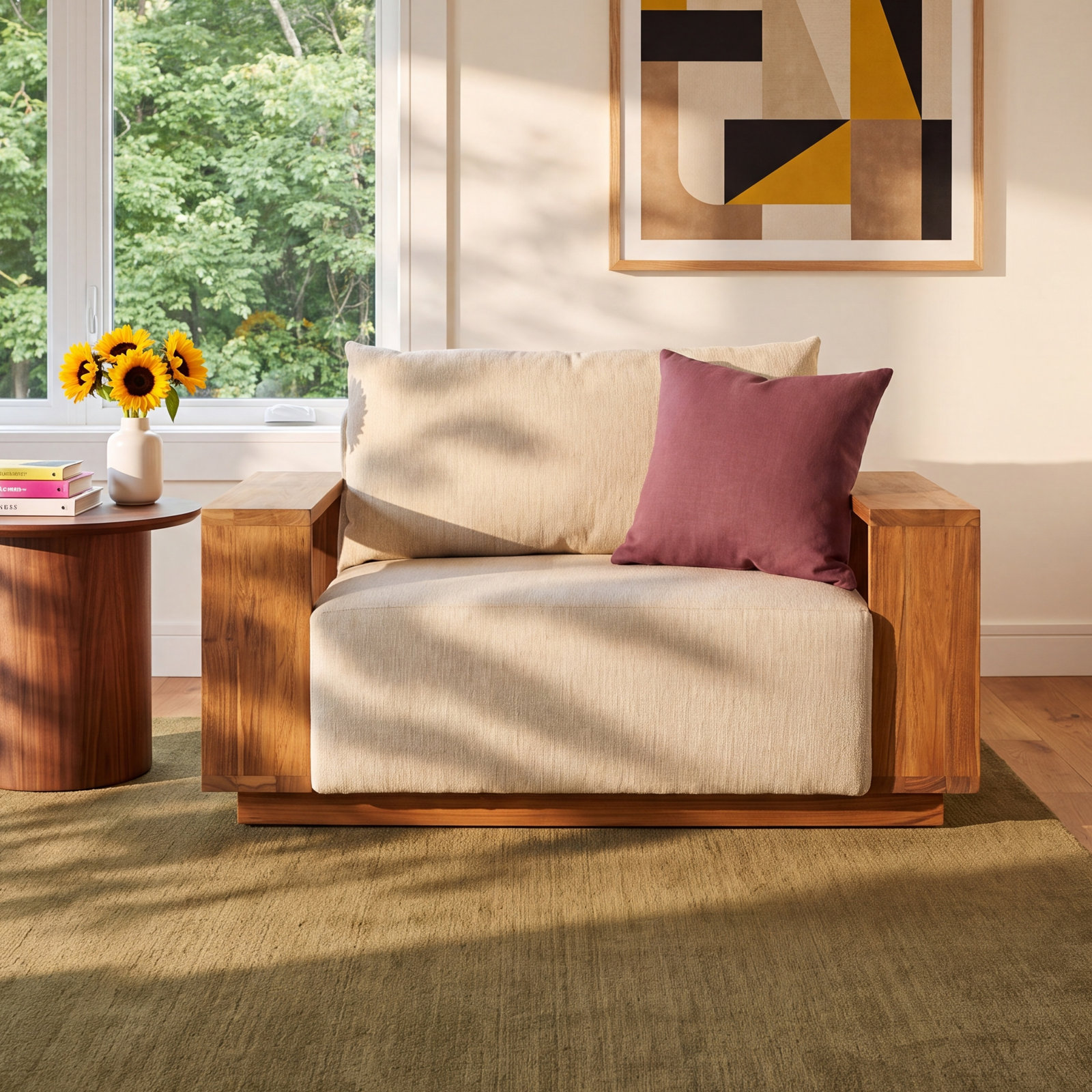 Nathania Teak Patio Lounge Chair