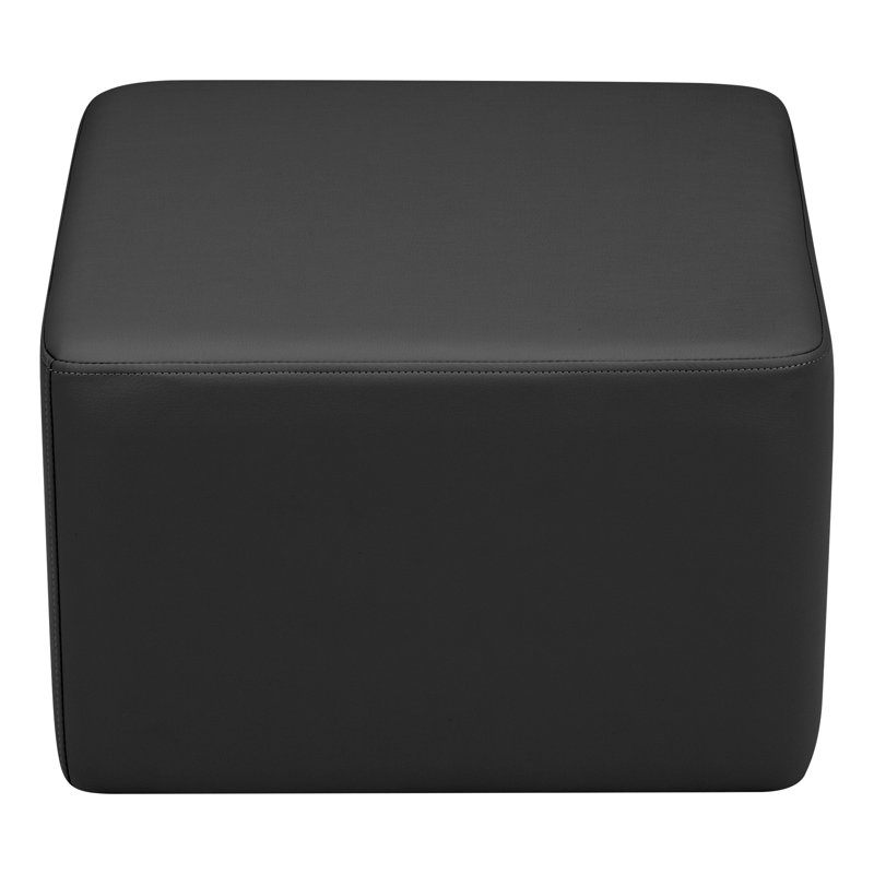 Tabouret à cubes structurés de Learniture, H 14 po x l 18 po x P 18 po, Noir