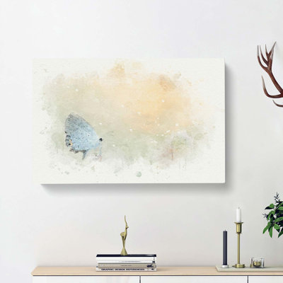 Tailed-blue Butterfly In Abstract - Wrapped Canvas
