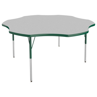 60" x 60" Flower T-Mold Activity Table with Adjustable Legs