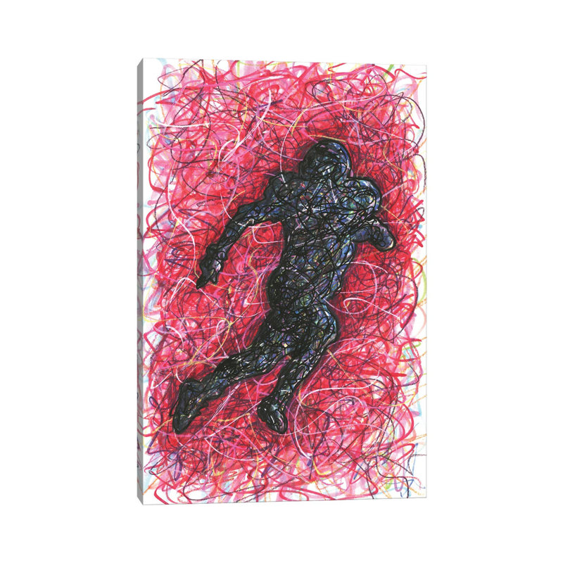 Football Running Back by Kitslam - Gallery-Wrapped Canvas Giclée on Canvas, No Frame, 66.04 cm H x 45.72 cm W