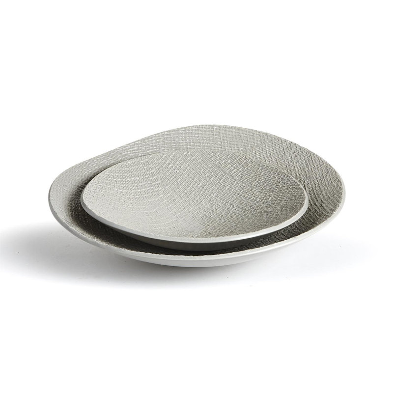 Ensemble de 2 bol ondulé beige Shitake