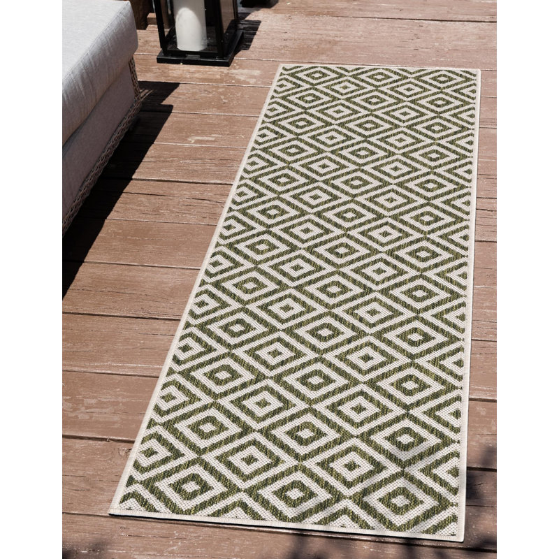 Tapis d'extérieur Jill Zarin Costa Rica, Tapis de couloir 2 pi x 6 pi 1 po
