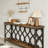 Wood Sofa Table, Rustic Console Table Entryway Table with 6 Storage Cubes-2095788675