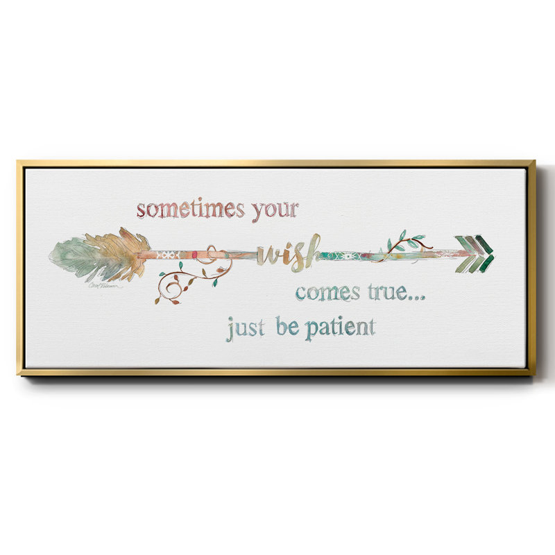 Wishing Arrow- Framed Canvas, 8" H x 20" W