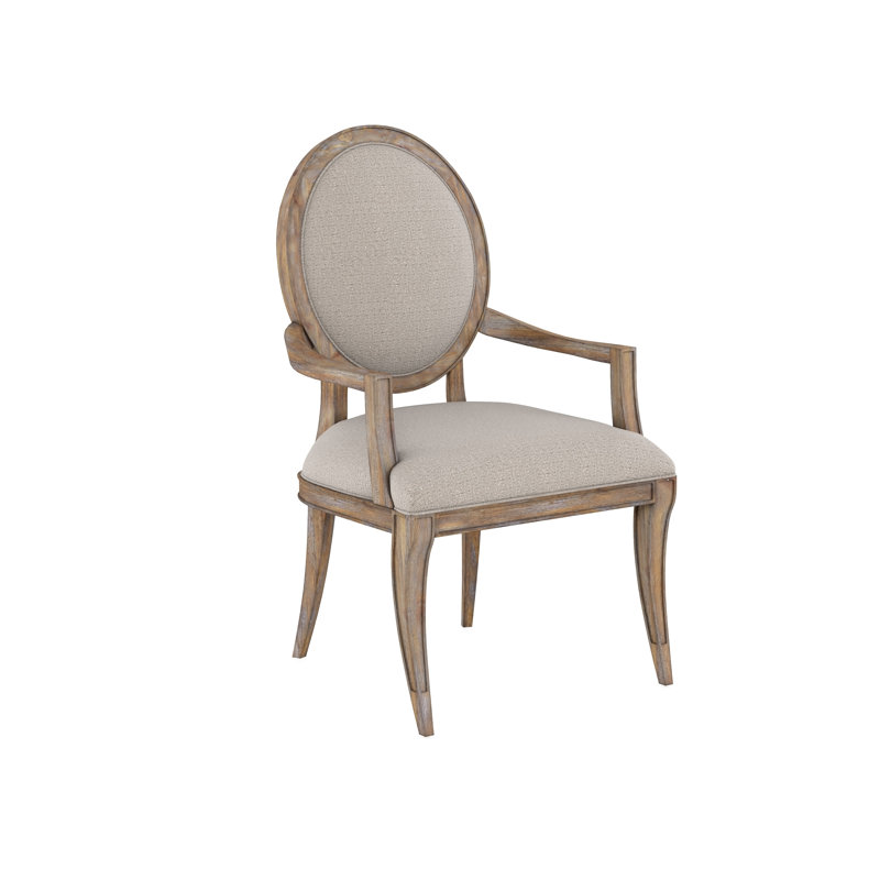 Chaise avec accoudoirs Inie en amande