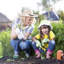 Ensemble d'outils de jardin pour enfants Hey Play, rose