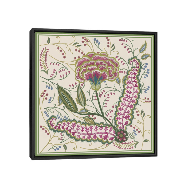 «Chintz Composition I» par Melissa Wang, reproduction sur toile tendue sur châssis, H 18 po x l 18 po x P 1,5 po