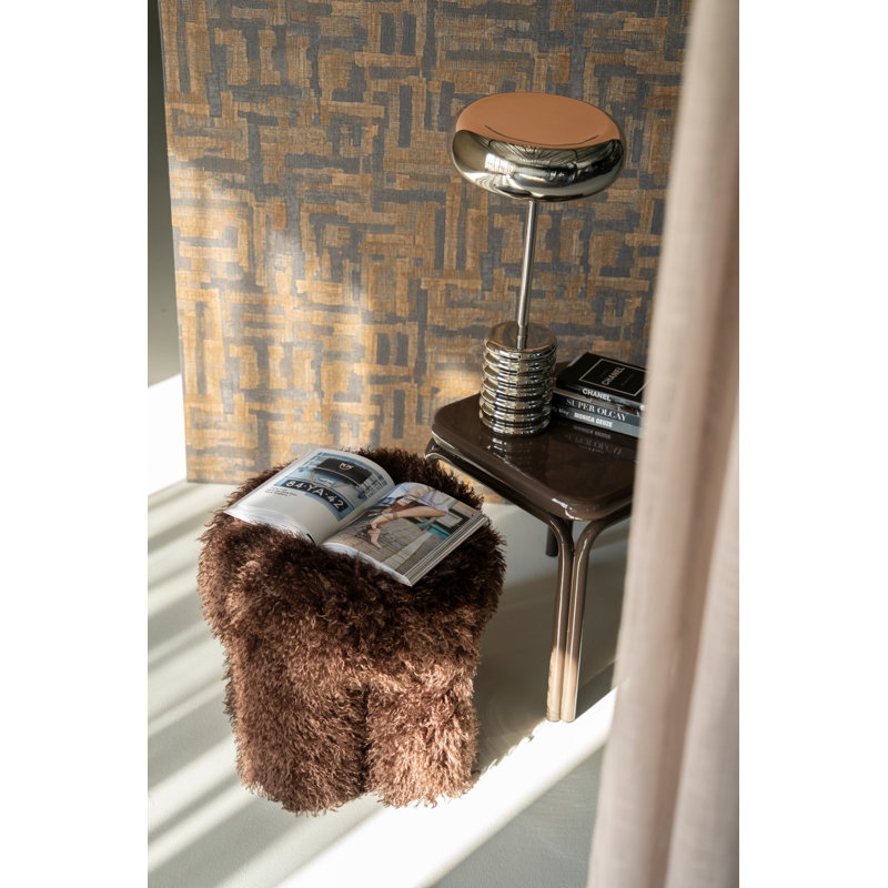 Accent Stool Upholstered Accent Stool, Beige