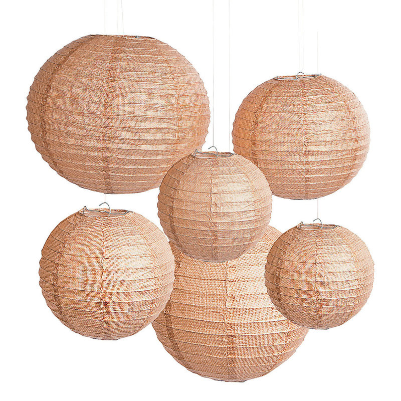 Burlap Paper Lantern