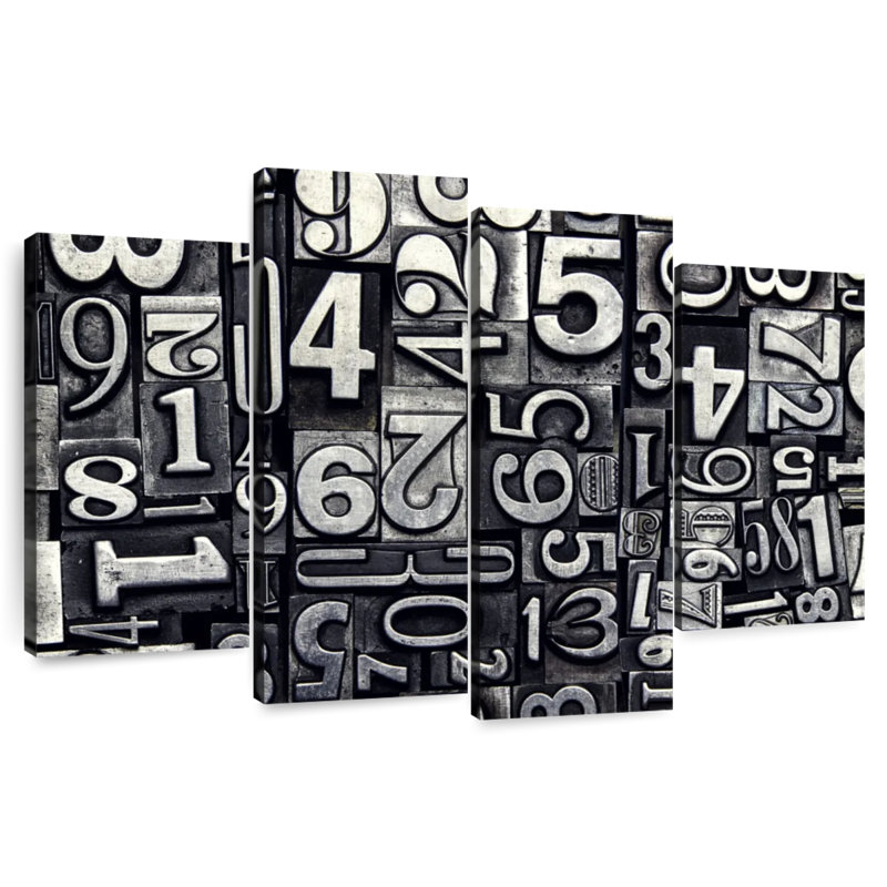 Chiffres en métal Kerner, H 32 po x l 52 po