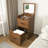 3-in-1 Vanity Desk with Lighted Mirror & Stool, Flip Top Makeup Dressing Table, Compact Storage for Bedroom, Bathroom, Dressing Room (18.9"L, Walnut)-1660461499