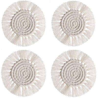 Sous-verre en macramé