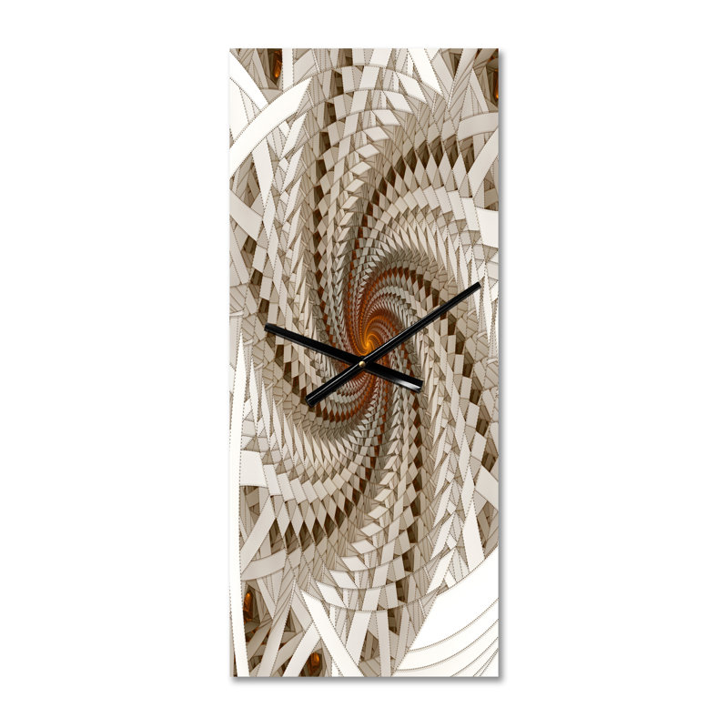 Horloge murale moderne à motif de spirale blanche, Petit
