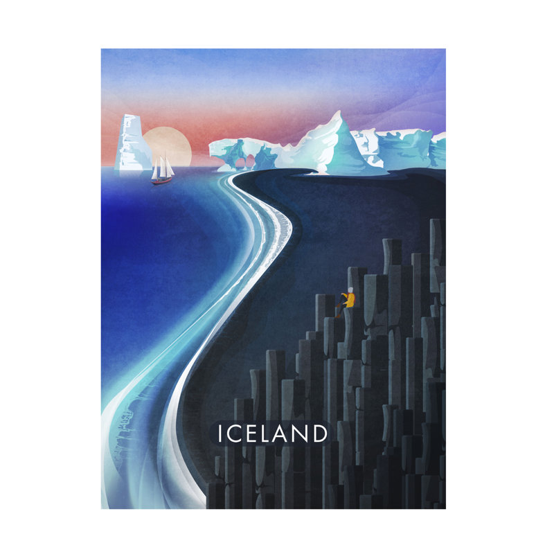 Œuvre de bolognaise, Boléro, Emel, Tunaboylu, Islande, H 14 po x l 19 po