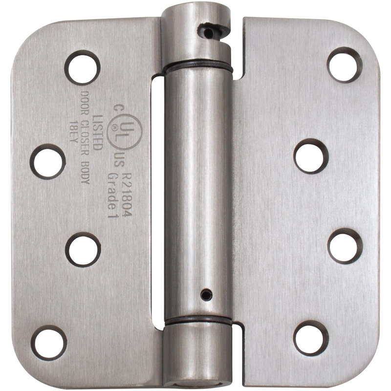 Charnière de porte simple à fermeture automatique H 0,10 po x l 4 po, Nickel antique