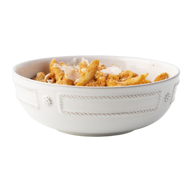 Berry & Thread French Panel Pasta Bowl, Whitewash