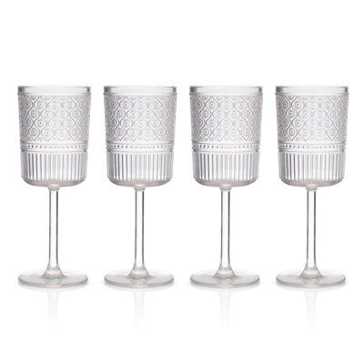 Claro Acrylic Goblet, Set Of 4