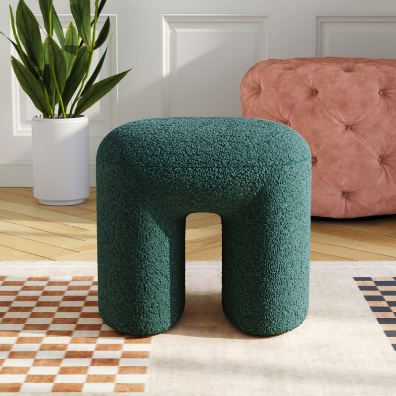 Manufactured Wood Accent Stool, Green