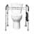 Foldable Toilet Safety Rail Toilet Rail with Non-Slip Handles for Seniors