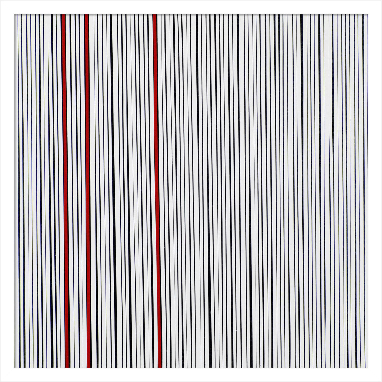 Mostly White Print by Alex Dunn, White, 21" H x 21" W x 1" D