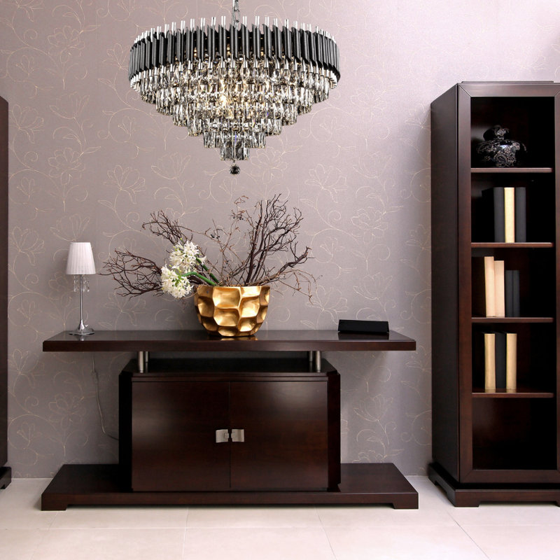 Modern Crystal Chandelier - 19-Light E12 Crystal  Light With Adjustable Height