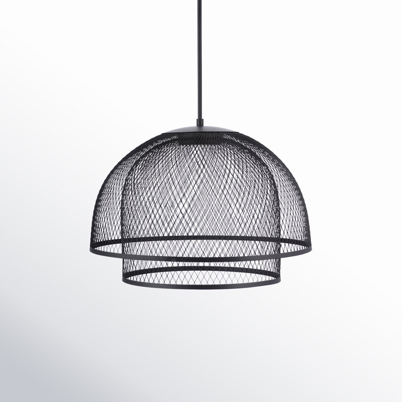 Single Light Iron Dimmable LED Pendant, Matte Black