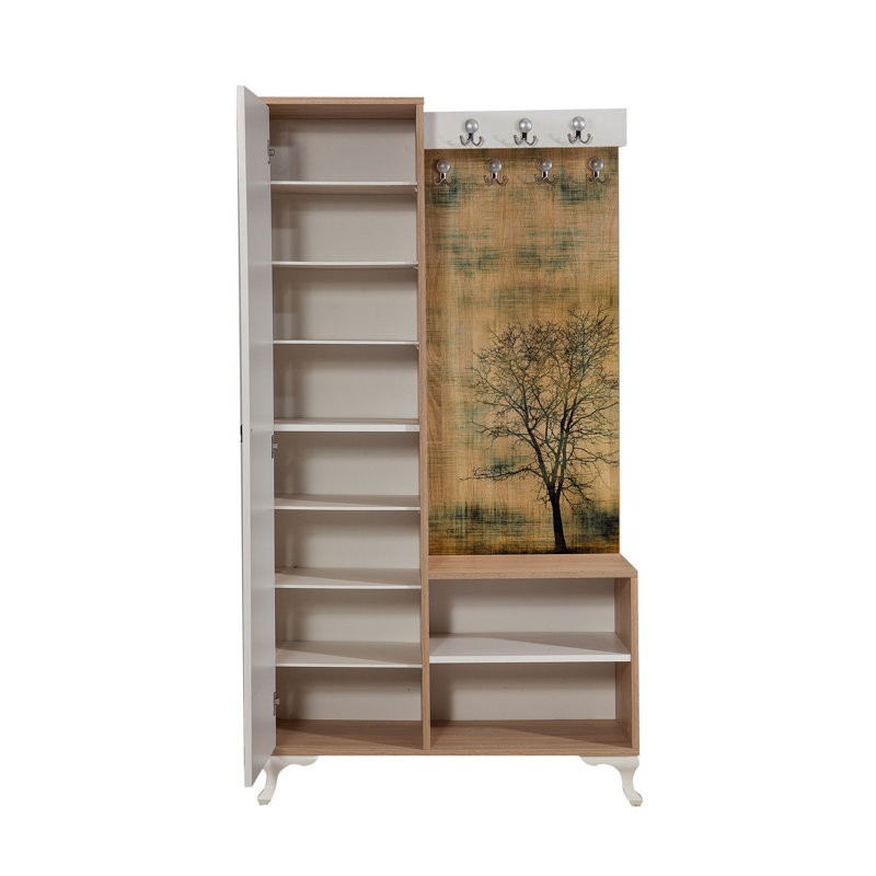 Hall Tree 49.2'' Wide with Shoe Storage