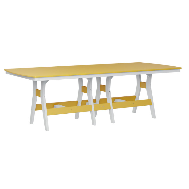 Table rectangulaire à hauteur de comptoir 96 po Berlin Gardens Harbor, H 35,5 po x l 96 po x P 44 po, Jaune soleil levant