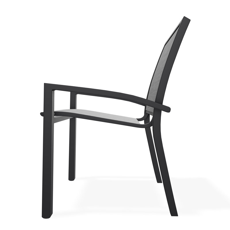 Kendall Outdoor Dining Chair, Black, Collect Charcoal