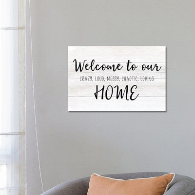 Welcome To Our Home by CAD Designs - Wrapped Canvas Gallery-Wrapped Canvas Giclée