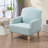 Modern Accent Chair with Retro Wooden Legs & Nailhead Trim-1241827162-1249661471-1261144260