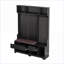 Hall Tree with Shoe Bench, Coat Rack &amp; Storage Shelves | Black | MDF + Metal-1359295775