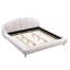 Très grande tête de lit et pied de lit en chenille tapissier très grand, lits en forme de coquillage, beige