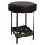 Ensemble de table de comptoir 36 po Jenna avec 2 tabourets de comptoir Emmett en cuir noir antique