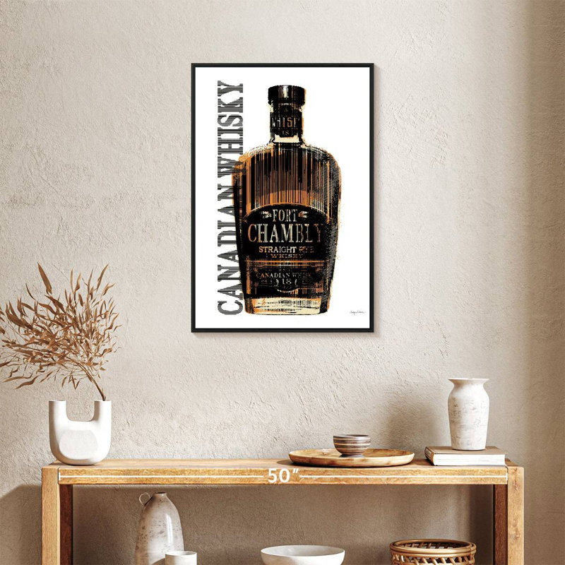 Whisky canadien, Cadre flottant noir, 21 po x 31 po