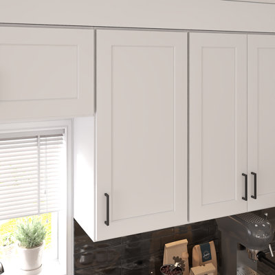 Armoire de cuisine murale 1 porte et 2 tablettes Furinno Shaker, prête à assembler, P 12 po x l 18 po x H 36 po, blanc