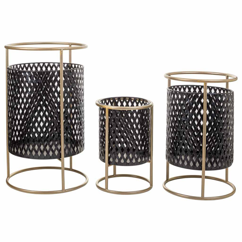 Adelais Plant Stand - Set of 3, Black
