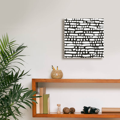 «Cross Current Square Up 3 Bw» par Cheryl Warrick, art mural sur toile, 12 po x 12 po
