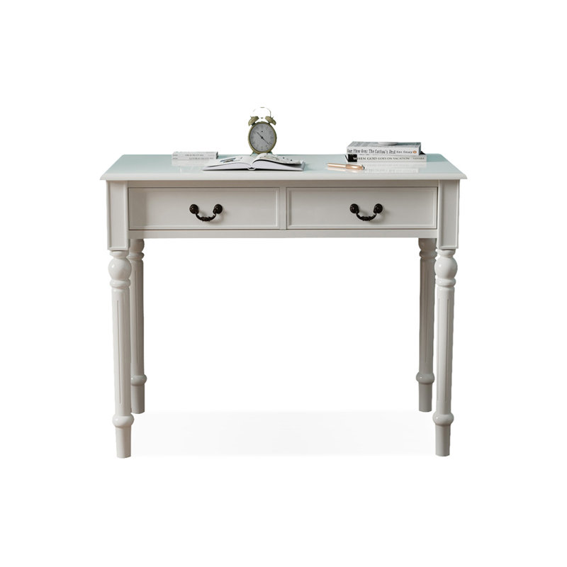 Bureau d'écriture avec tiroirs, 29.92"H*31.5"W*19.69"D, Blanc