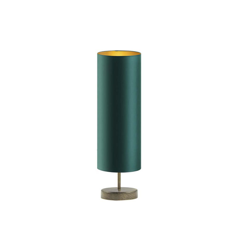 Genette Metal Desk Lamp, Green/Bronze