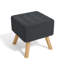 Germain Square Solid Colour Footstool Ottoman-50224522