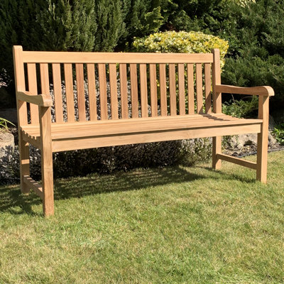 Jamila Solid Wood Teak Outdoor Bench