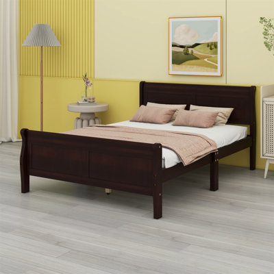 Wood Platform Bed With Headboard And Wooden Slat Support -  Alcott HillÂ®, 2F2A3CBB0602450F9EA283DE3E94353C