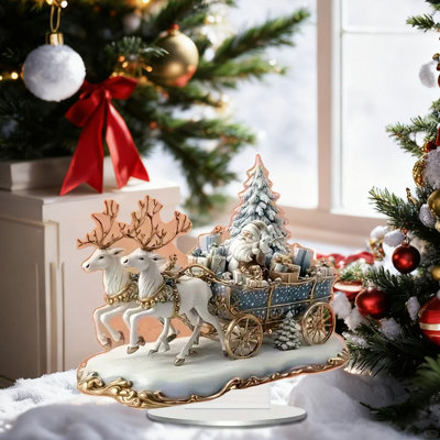 Décoration de Noël bonhomme de neige. Bougies. Renne. Décoration de Noël en forme de cloche en acrylique