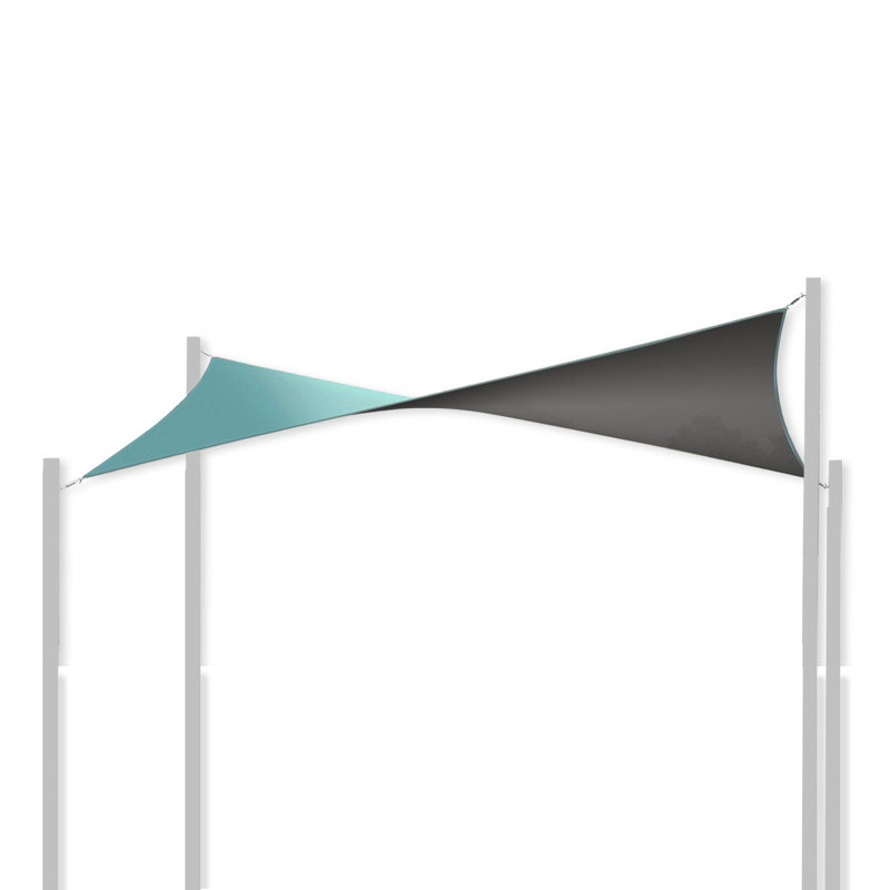 Dual 8' x 12' Rectangle Shade Sail, Santorini