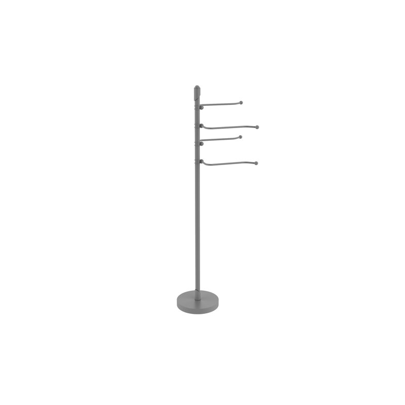 Porte-serviettes sur pied 4 accoudoirs Soho, Gris mat