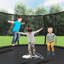 Trampoline récréatif pour enfants 14 pi avec enceinte de sécurité - utilisation intérieure et extérieure - noir-113374226