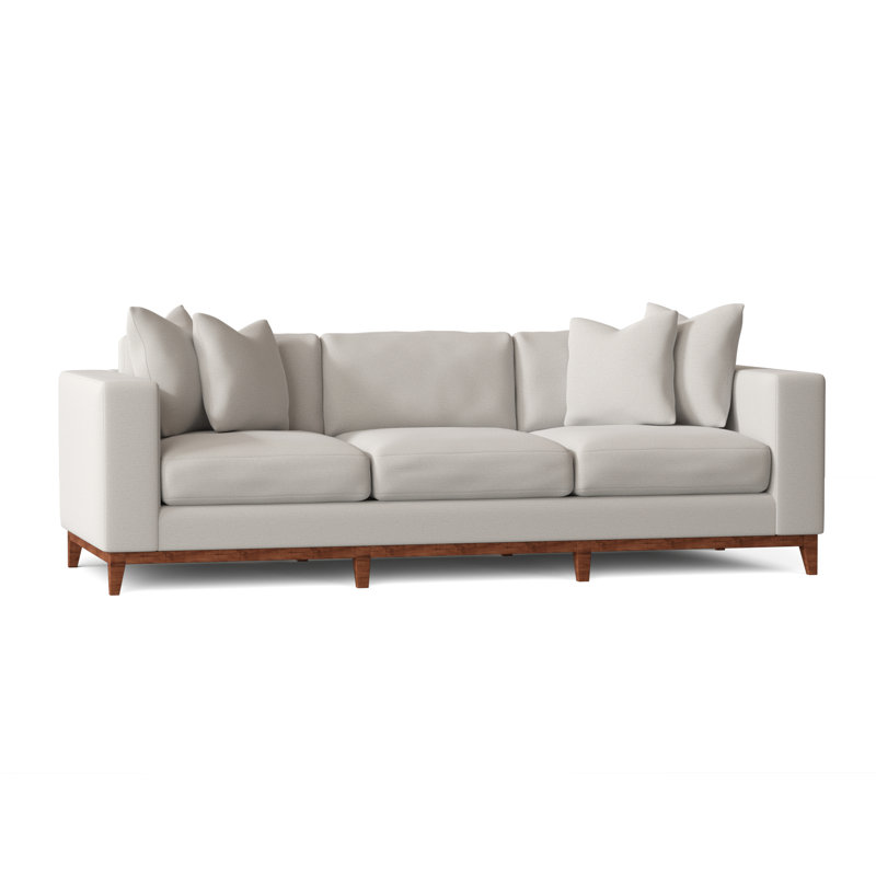 Noel 100'' Upholstered Sofa, Tobacco Distressed, White 5555-000