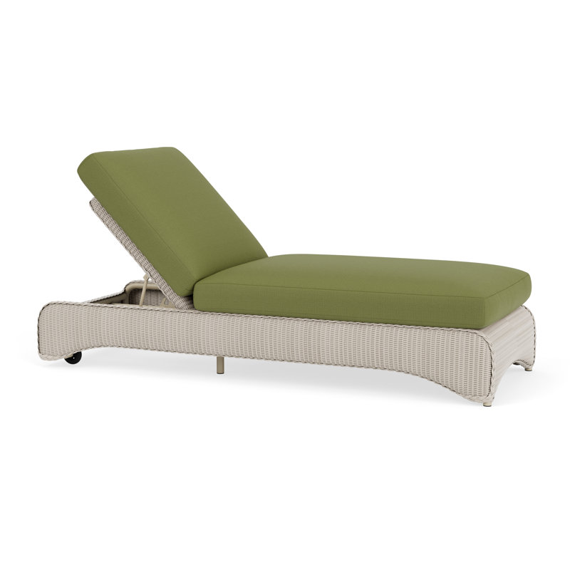 Loom Outdoor Chaise Lounge, Reflections Grass, Linen
